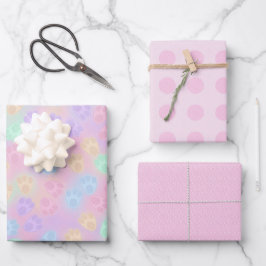 HOJA DE PAPEL DE REGALO PAREDES DE BUNNY DE COLOR ROSA Y PASTEL