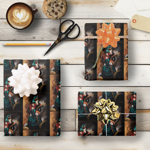 Hoja De Papel De Regalo Pareja Victoriana Steampunk Elegancia Romance