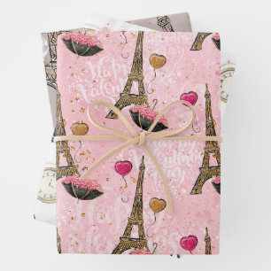 Hoja De Papel De Regalo París Romance, estilo francés