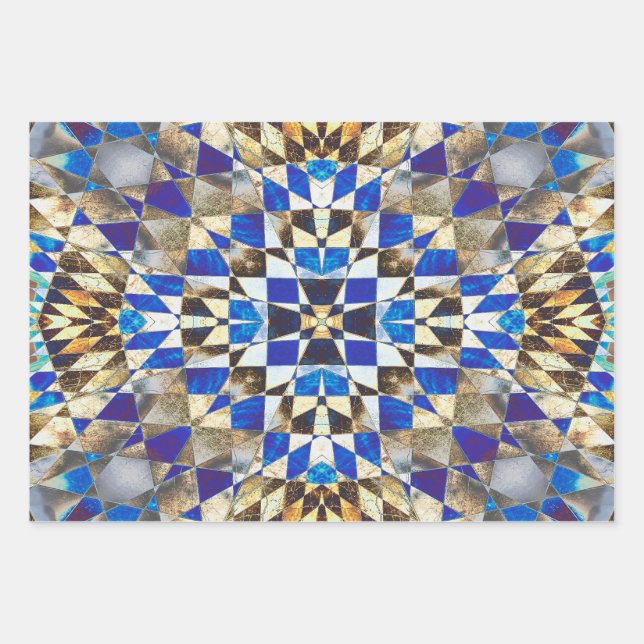 Hoja De Papel De Regalo Parqué azul (Anverso)