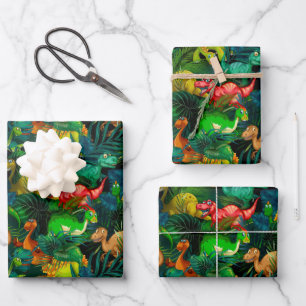 Hoja De Papel De Regalo Parque Dinosaur