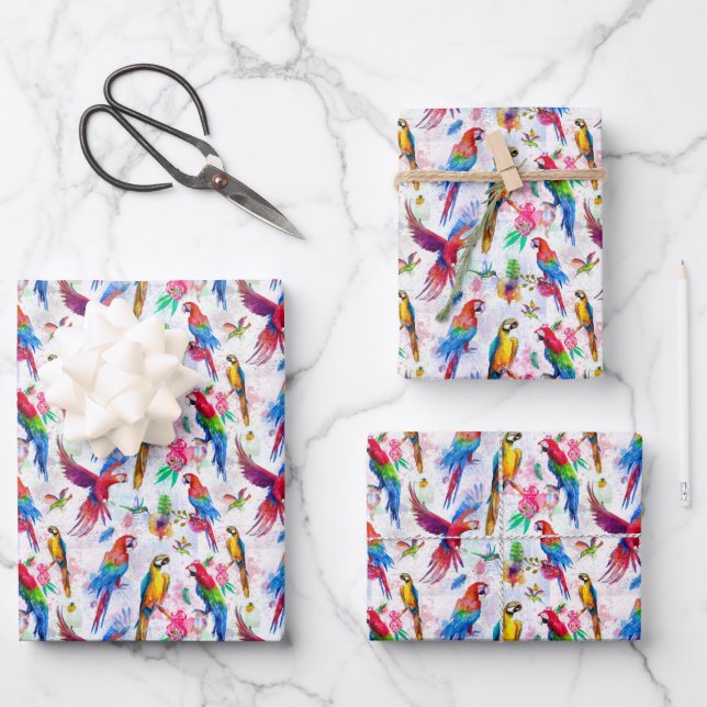Hoja De Papel De Regalo Parroquias de estilo acuático (Anverso)