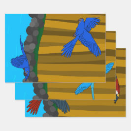 Hoja De Papel De Regalo Parroquias Exóticas En El Bosque