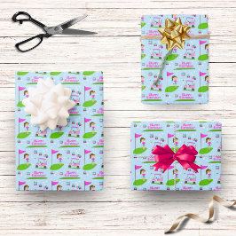 Hoja De Papel De Regalo Partido de Cumpleaños Temático de Chica Guay