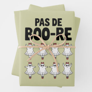 Hoja De Papel De Regalo Pas de Boo-re Ballerina Ghost Halloween Spooky