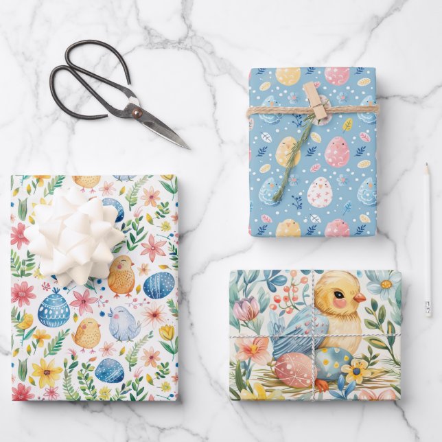 Hoja De Papel De Regalo Pascua de primavera 3 (Anverso)