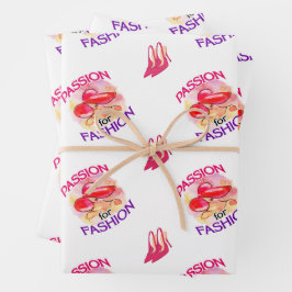 Hoja De Papel De Regalo 'Pasión Por La Moda' - Estilo A