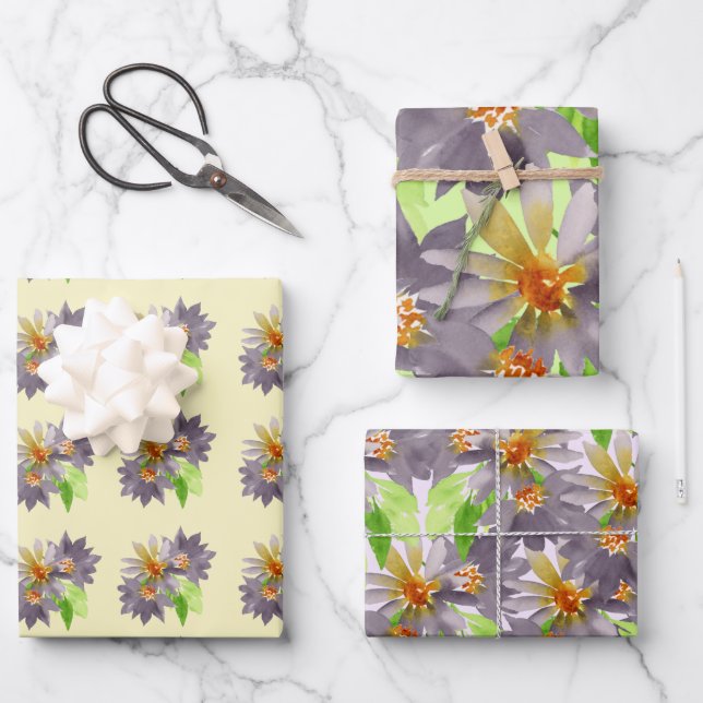 Hoja De Papel De Regalo Pasión púrpura (Anverso)