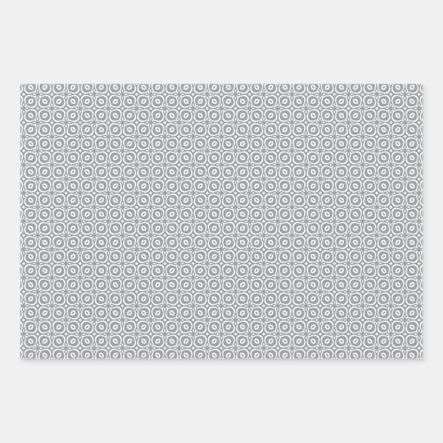 Hoja De Papel De Regalo Pastel combination of Retro Gray, Mint, Geometric (Anverso)