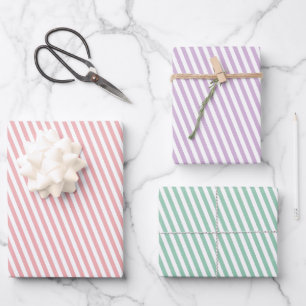 Hoja De Papel De Regalo Pastel con tiras en cualquier ocasión