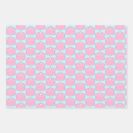 Hoja De Papel De Regalo Pastel de cumpleaños rosa