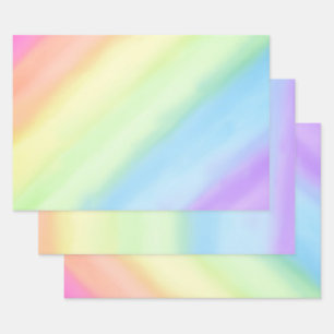 Hoja De Papel De Regalo Pastel de embrión gradiente arcoiris