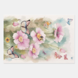 Hoja De Papel De Regalo pastel floral