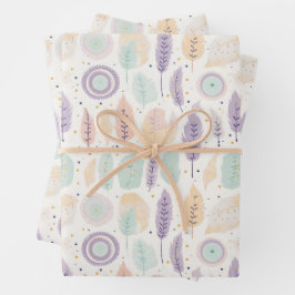 Hoja De Papel De Regalo Pastel lindo boho