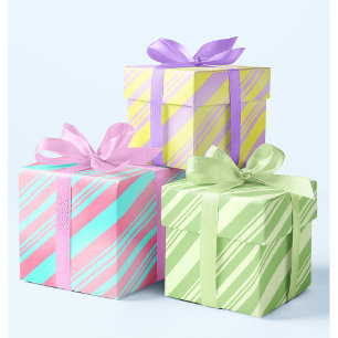 Hoja De Papel De Regalo Pastel Rubor Bebé Rosa Lavanda Azul Semana Verde