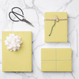 Hoja De Papel De Regalo Pastel sólido Amarillo moderno