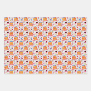 Hoja De Papel De Regalo Pasteles Y Pasteles