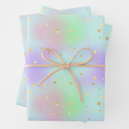 Hoja De Papel De Regalo Pastels and Gold Glitter Design