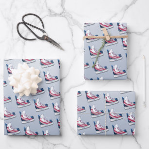 Hoja De Papel De Regalo Patín de hockey 4 de julio