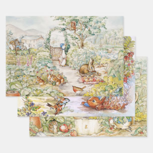 Hoja De Papel De Regalo Pato clásico en un jardín