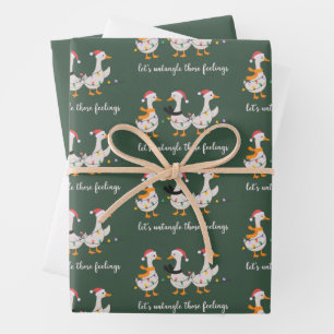 Hoja De Papel De Regalo Pato Loco ABA Navidad Terapeuta de Comportamiento 