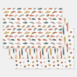 Hoja De Papel De Regalo Patrón abstracto de pintura