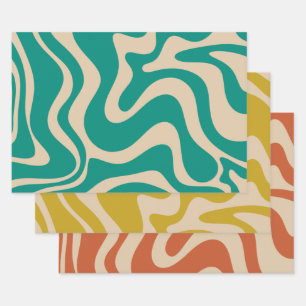 Hoja De Papel De Regalo Patrón abstracto de Swirl líquido
