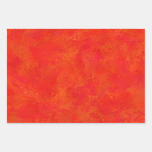 Hoja De Papel De Regalo Patrón abstracto del Naranja rojo