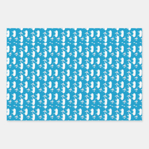 Hoja De Papel De Regalo Patrón aéreo azul cielo