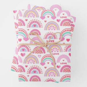 Hoja De Papel De Regalo Patrón arcoiris