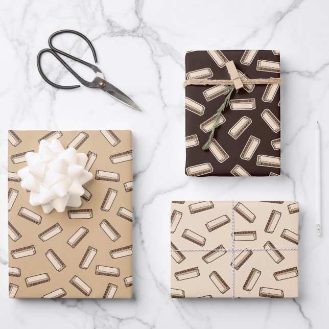 Hoja De Papel De Regalo Patrón armónico (Anverso)