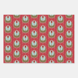 Hoja De Papel De Regalo Patrón Art Nouveau