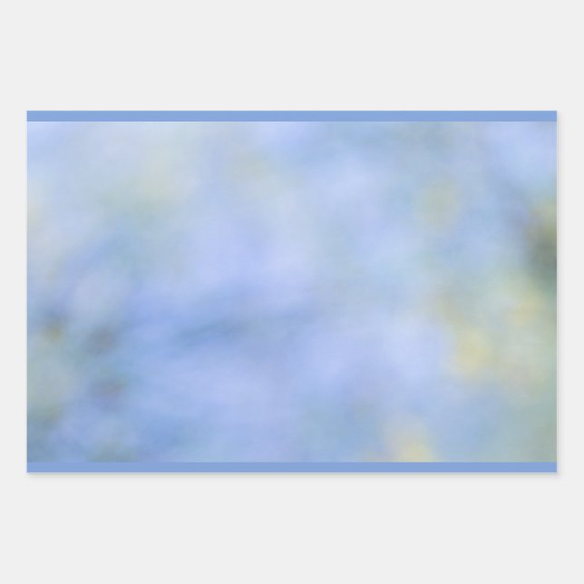 Hoja De Papel De Regalo Patrón Azul Amarillo Abstracto Casual (Anverso 2)