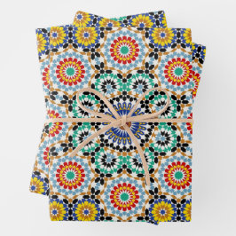 Hoja De Papel De Regalo Patrón boho tradicional mosaico marroquí