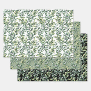 Hoja De Papel De Regalo Patrón botánico tradicional - 3 Diseño
