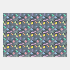 Hoja De Papel De Regalo Patrón caprichoso de Halloween