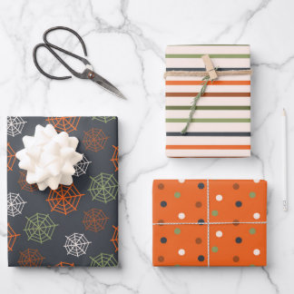 Hoja De Papel De Regalo Patrón clásico de Halloween