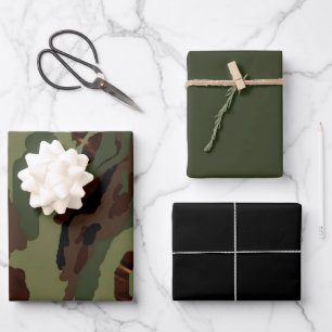 Hoja De Papel De Regalo Patrón completo de camuflaje
