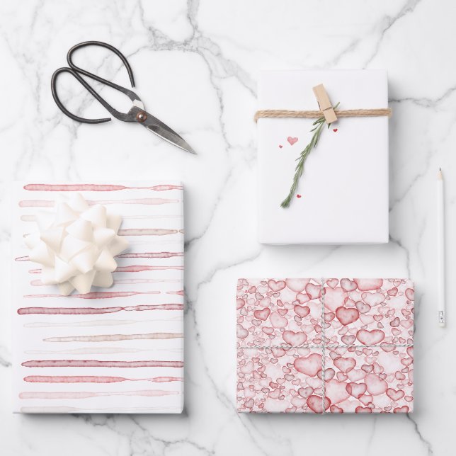 Hoja De Papel De Regalo patrón continuo de acuarela (Anverso)