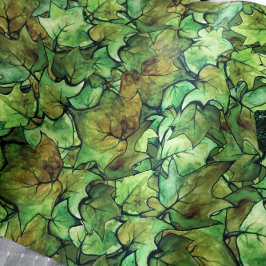 Hoja De Papel De Regalo Patrón de acuarela de marfil verde inglés
