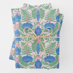 Hoja De Papel De Regalo Patrón de adornos navideños festivos