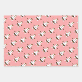 Hoja De Papel De Regalo Patrón de alegría de la estrella Santa Purse de na