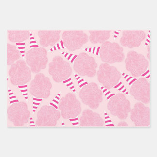 Hoja De Papel De Regalo Patrón de Algodón de Azúcar Rosa