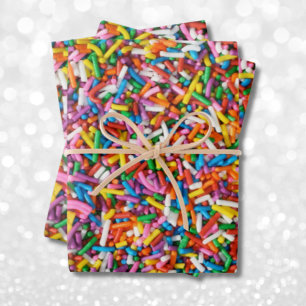 Hoja De Papel De Regalo Patrón de alimentos de dulces y panadería de arc