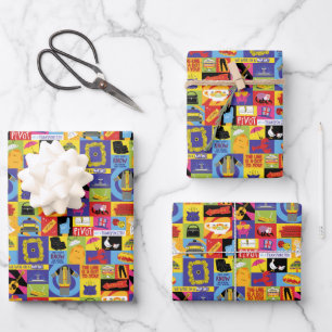 Hoja De Papel De Regalo Patrón de amigos icónicos™