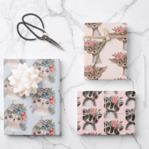 Hoja De Papel De Regalo Patrón de animales de bebé