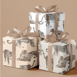Hoja De Papel De Regalo Patrón de animales salvajes del leopardo de la jun
