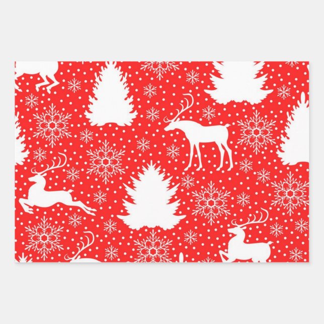 Hoja De Papel De Regalo Patrón de año nuevo (Anverso)