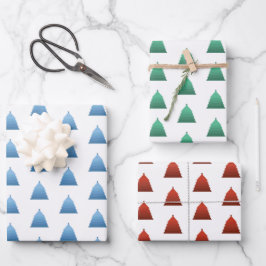 Hoja De Papel De Regalo Patrón de árbol de Navidad