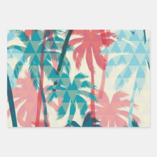 Hoja De Papel De Regalo Patrón de árbol de palma